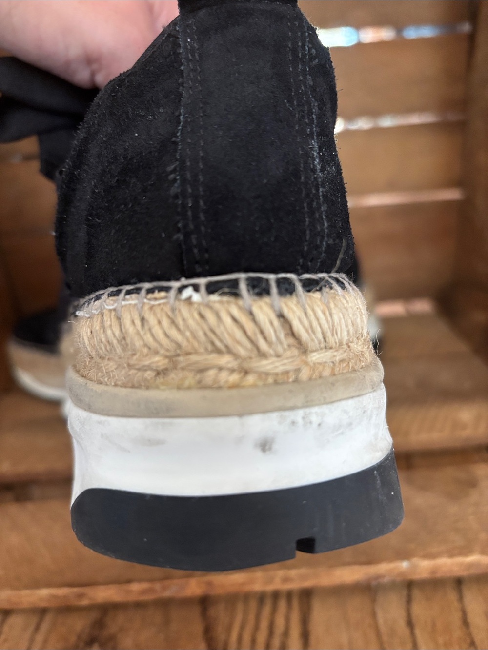 Chapmin Free People Black Espadrille Bow Sneakers Size 40 9 9.5 - Picture 9 of 10